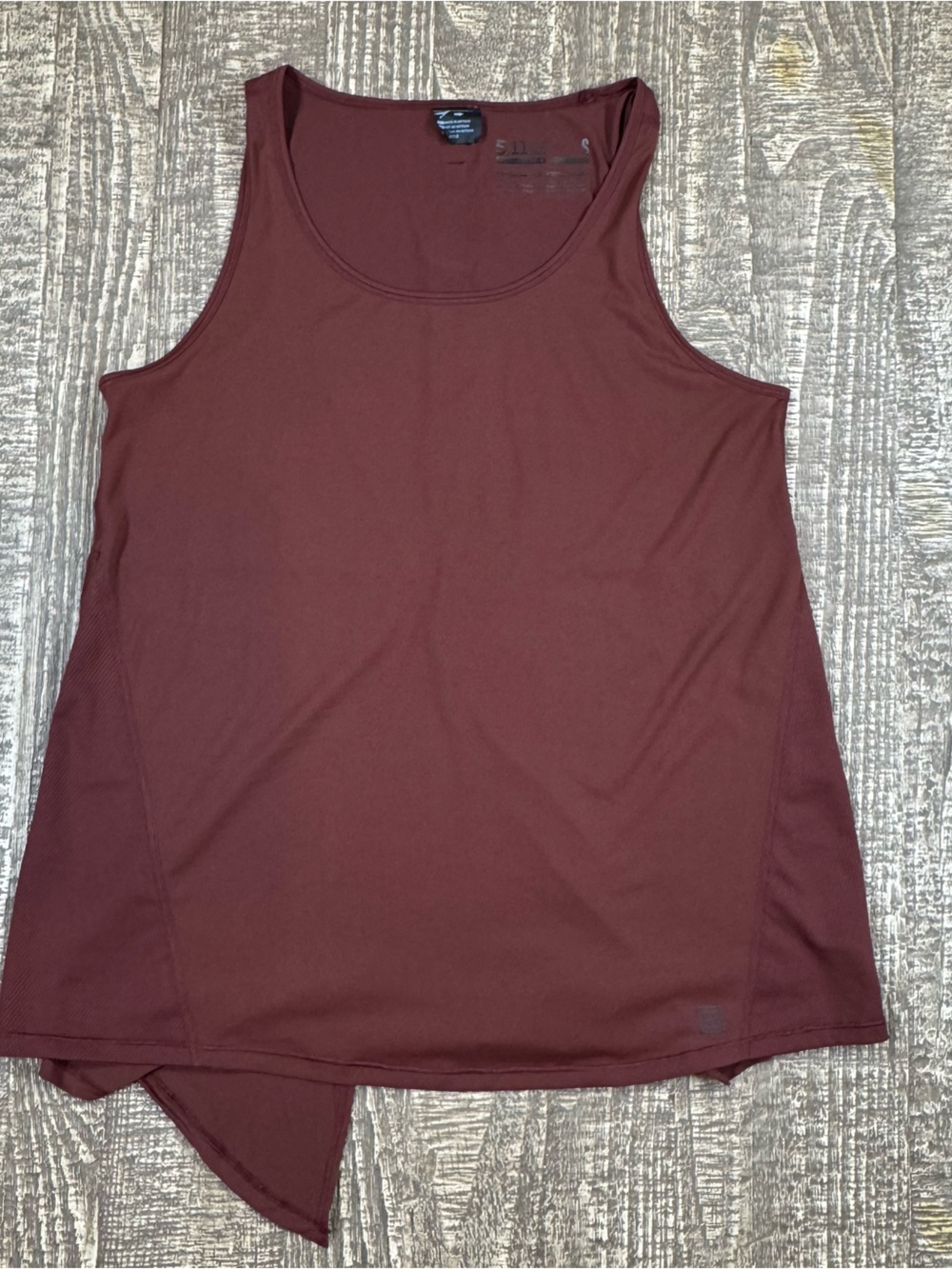 Women”s Athletic 5.11 Brand Scoop Neck Tank Top - Burgundy